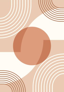 Çember Soyut Boho Geometrik Renk Tasarımı Posteri
