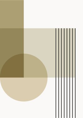 Soyut Düz Boho Geometrik Renk Tasarımı Posteri