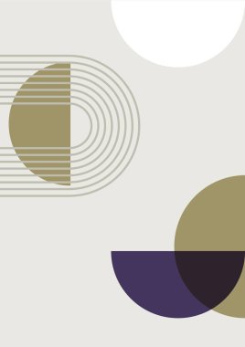 Çember Soyut Boho Geometrik Renk Tasarımı Posteri