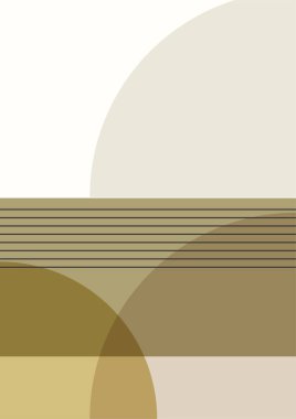 Soyut Düz Boho Geometrik Renk Tasarımı Posteri