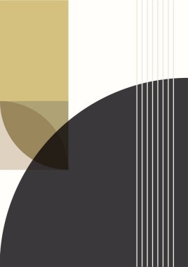 Soyut Düz Boho Geometrik Renk Tasarımı Posteri