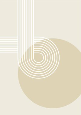 Çember Soyut Boho Geometrik Renk Tasarımı Posteri