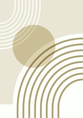 Çember Soyut Boho Geometrik Renk Tasarımı Posteri