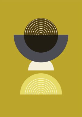 Soyut Düz Boho Geometrik Renk Tasarımı Posteri