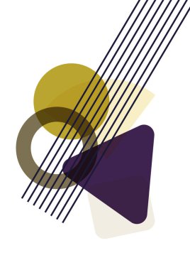 Soyut Düz Boho Geometrik Renk Tasarımı Posteri