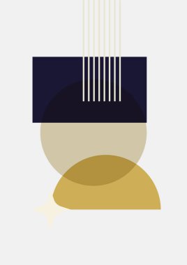 Soyut Düz Boho Geometrik Renk Tasarımı Posteri