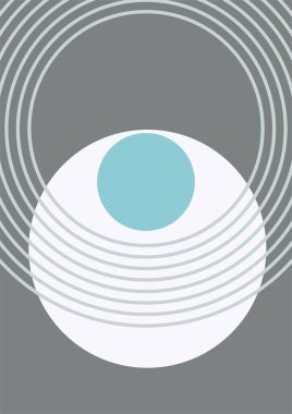 Çember Soyut Boho Geometrik Renk Tasarımı Posteri