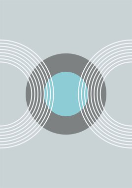 Çember Soyut Boho Geometrik Renk Tasarımı Posteri