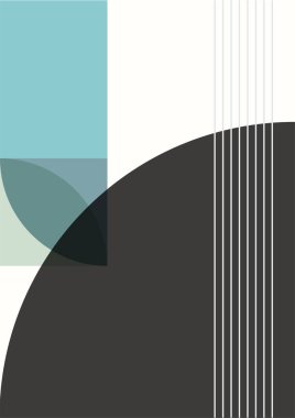 Soyut Düz Boho Geometrik Renk Tasarımı Posteri