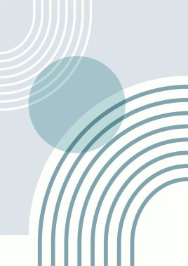 Çember Soyut Boho Geometrik Renk Tasarımı Posteri