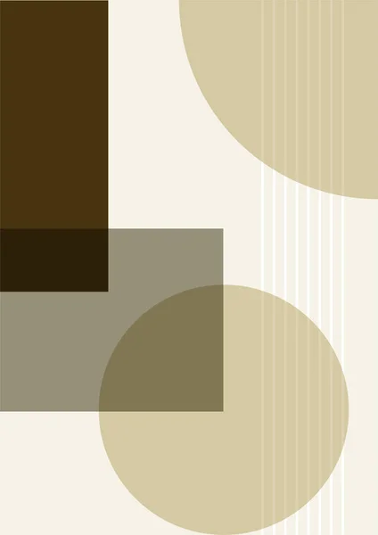 Soyut Düz Boho Geometrik Renk Tasarımı Posteri — Stok Vektör