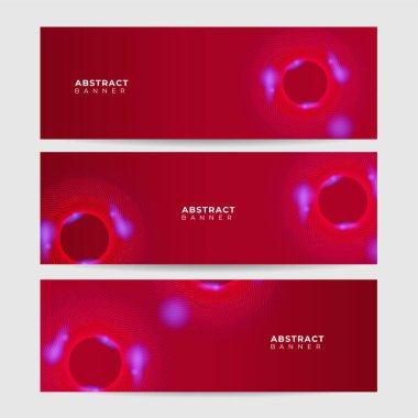 Modern omurga tarzı kırmızı geniş pankart tasarımı arka plan