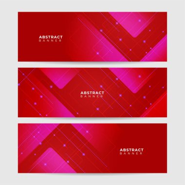 Kurumsal iş kırmızı geniş pankart tasarım arka planı