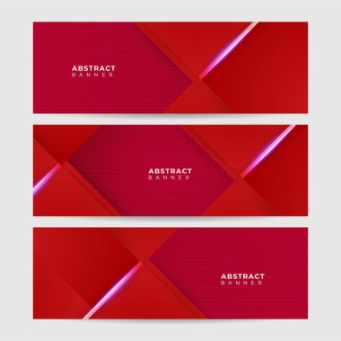 Kurumsal iş kırmızı geniş pankart tasarım arka planı