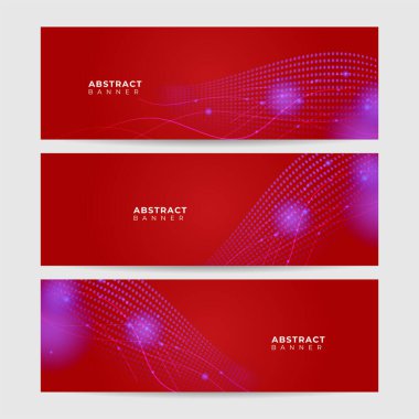 Ağ neon tarzı kırmızı geniş pankart tasarımı arkaplanı