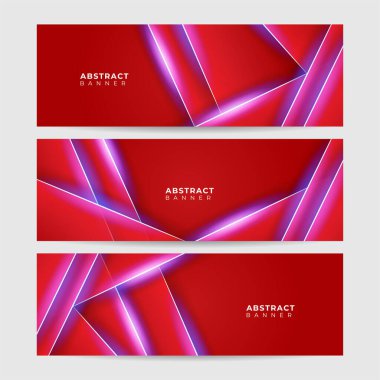 Kurumsal iş kırmızı geniş pankart tasarım arka planı