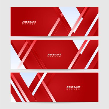 Kurumsal iş kırmızı geniş pankart tasarım arka planı