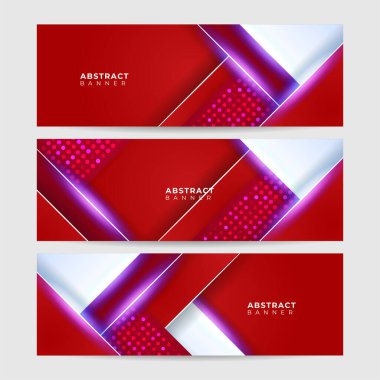 Kurumsal iş kırmızı geniş pankart tasarım arka planı