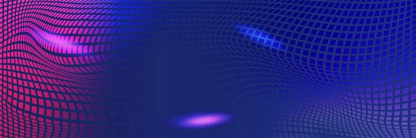Soyut neon tarzı mavi geniş pankart tasarımı arka plan. Koyu mavi geometrik arka planı olan soyut afiş tasarımı. Vektör illüstrasyonu