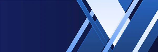 Corporate Business Blue Wide Banner Design Hintergrund Abstraktes Banner Design — Stockvektor