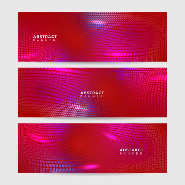 Soyut neon tarzı kırmızı geniş pankart tasarımı arka plan