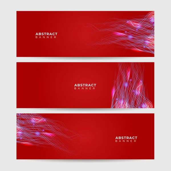 Ağ neon tarzı kırmızı geniş pankart tasarımı arkaplanı
