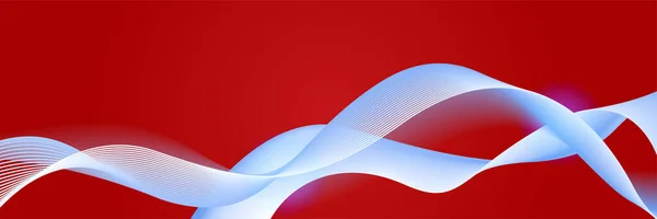 波ネットワーキングネオンスタイルの赤ワイドバナーデザインの背景 ダークレッド技術の幾何学的背景を持つ抽象的なバナーデザイン ベクターイラスト — ストックベクタ