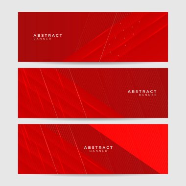 Kurumsal iş kırmızı geniş pankart tasarım arka planı
