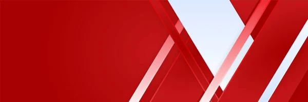 Negocio Corporativo Fondo Diseño Banner Ancho Rojo Diseño Banner Abstracto — Vector de stock