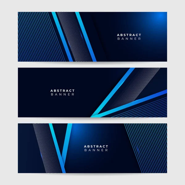Corporate Business Blau Breit Banner Design Hintergrund — Stockvektor