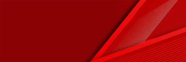 Корпоративный Бизнес Фоне Красного Широкоформатного Баннера Абстрактная Трехмерная Конструкция Баннера — стоковый вектор