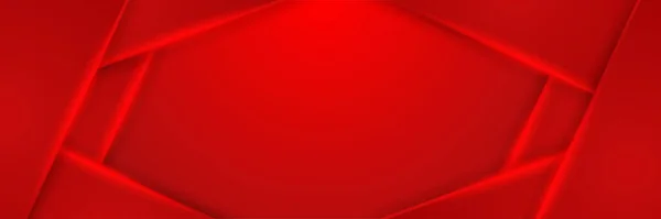 Corporate Neon Style Red Wide Banner Design Hintergrund Abstraktes Banner — Stockvektor