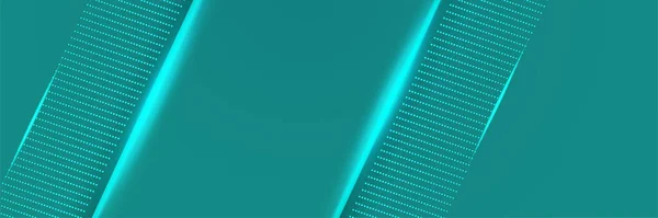 Şirket Neon Tarzı Tosca Geniş Pankart Tasarımı Arka Planı Koyu — Stok Vektör
