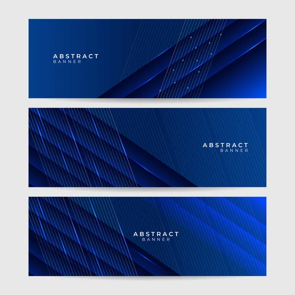 Negocio Corporativo Azul Amplio Banner Diseño Fondo — Archivo Imágenes Vectoriales