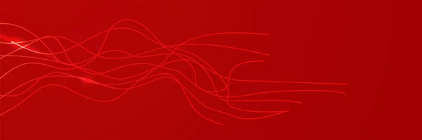 Fondo Diseño Banner Ancho Rojo Global Tecnología Diseño Banner Abstracto — Archivo Imágenes Vectoriales