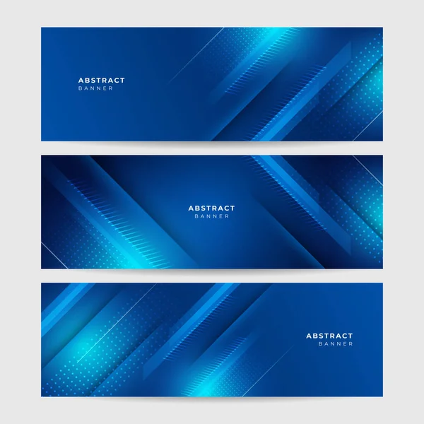 Affari Aziendali Blu Ampio Banner Design Sfondo — Vettoriale Stock