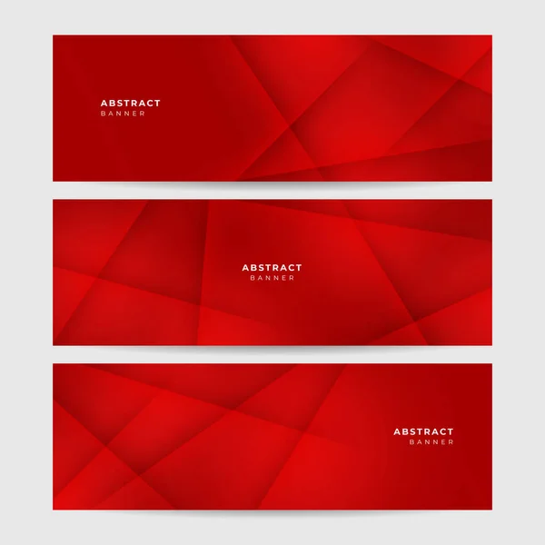 Negocio Corporativo Rojo Ancho Banner Diseño Fondo — Vector de stock