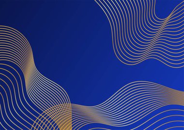 Lüks Soyut Altın Mavi kapak tasarımı arka plan