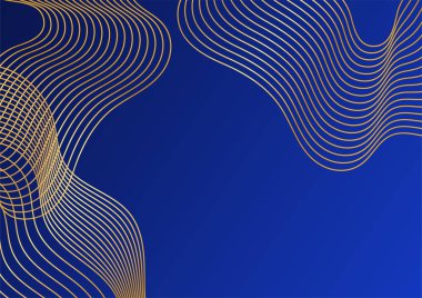 Lüks Soyut Altın Mavi kapak tasarımı arka plan