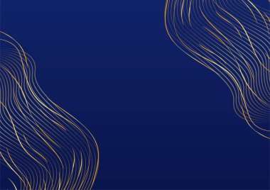 Lüks Soyut Altın Mavi kapak tasarımı arka plan