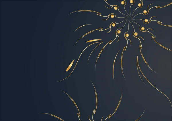 Современный Роскошный Черный Золотой Абстрактный Фон Линии Абстрактное Оформление Золотой — стоковый вектор