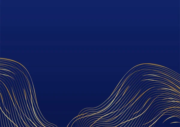 Luxury Abstrato Azul Dourado Fundo Design Capa —  Vetores de Stock