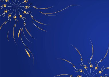 Lüks Soyut Altın Mavi kapak tasarımı arka plan