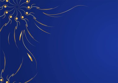 Lüks Soyut Altın Mavi kapak tasarımı arka plan