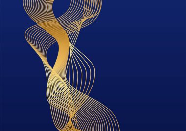 Lüks Soyut Altın Mavi kapak tasarımı arka plan