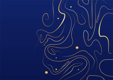 Lüks Soyut Altın Mavi kapak tasarımı arka plan