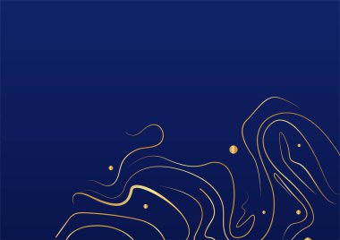 Lüks Soyut Altın Mavi kapak tasarımı arka plan