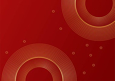 Soyut kırmızı ve altın çizgiler arkaplanı