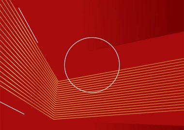 Soyut kırmızı ve altın çizgiler arkaplanı