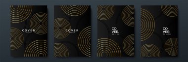 Modern lüks siyah ve altın çizgiler soyut arkaplanı kapsıyor. Modern siyah çizgili kapak tasarımı. Lüks yaratıcı altın dinamik diyagonal dalga modeli davetiye, düğün, kartvizit için